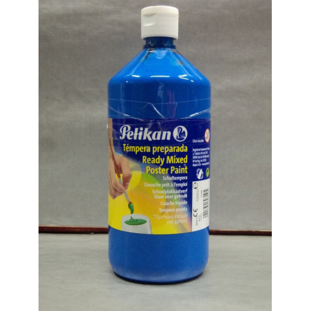 TEMPERA PELIKAN PREPARADA GUACHE 1000ML CYAN ^