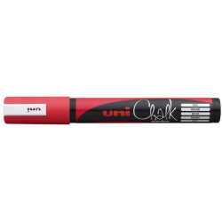 MARCADOR UNI-BALL CHALK TIZA LIQUIDA REDONDO PWE-5M ROJO