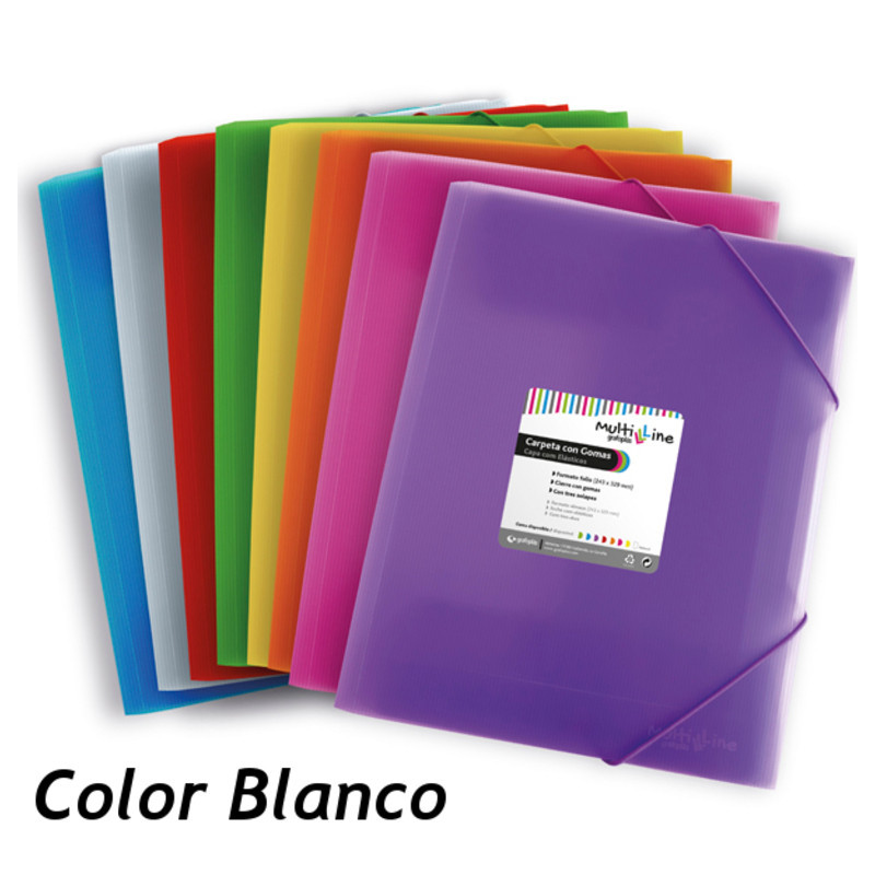 CARPETA GOMAS SOLAPAS FL GRAFOPLAS MULTILINE PLAST. TRANSP. NATURAL 4801800 UNIDAD