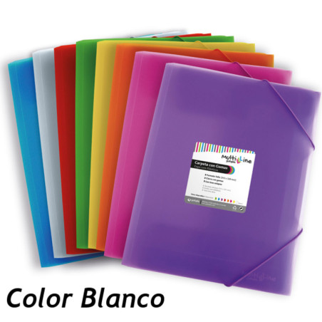 CARPETA GOMAS SOLAPAS FL GRAFOPLAS MULTILINE PLAST. TRANSP. NATURAL 4801800 UNIDAD