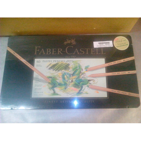 LAPIZ FABER-CASTELL PITT PASTEL 60 COLORES CAJA METAL 112160