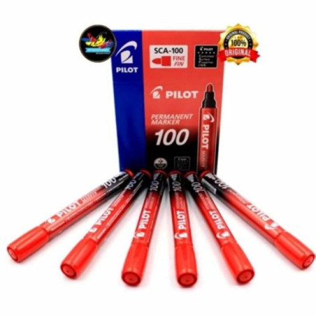 MARCD. PILOT SCA-100 FINO REDONDO ROJO C/12U