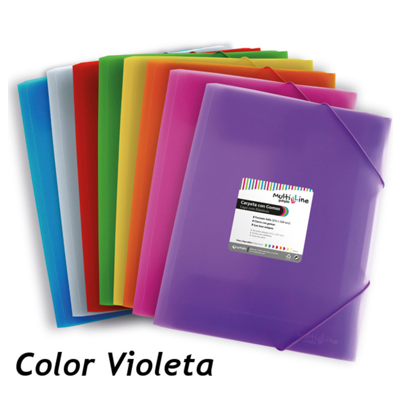 CARPETA GOMAS SOLAPAS FL GRAFOPLAS MULTILINE PLAST. TRANSP. VIOLETA 4801835 UNIDAD