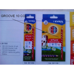 LAPIZ GIOTTO LYRA GROOVE TRIANGULAR 10 COLORES 3811100 FILA