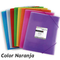 CARPETA GOMAS SOLAPAS FL GRAFOPLAS MULTILINE PLAST. TRANSP. NARANJA 4801852 UNIDAD