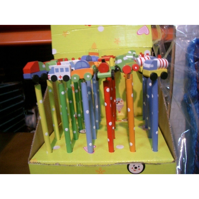 LAPIZ DECORADO WG VEHICULOS C/MUELLE 54024