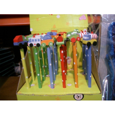 LAPIZ DECORADO WG VEHICULOS C/MUELLE 54024