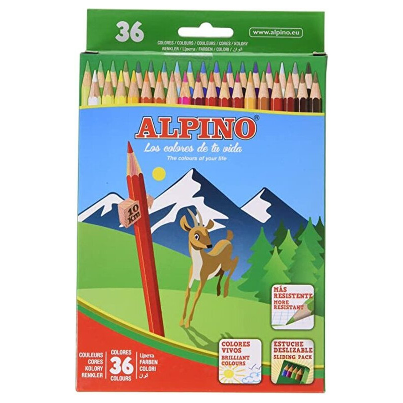 LAPIZ ALPINO 600 CARTON 36 COLORES