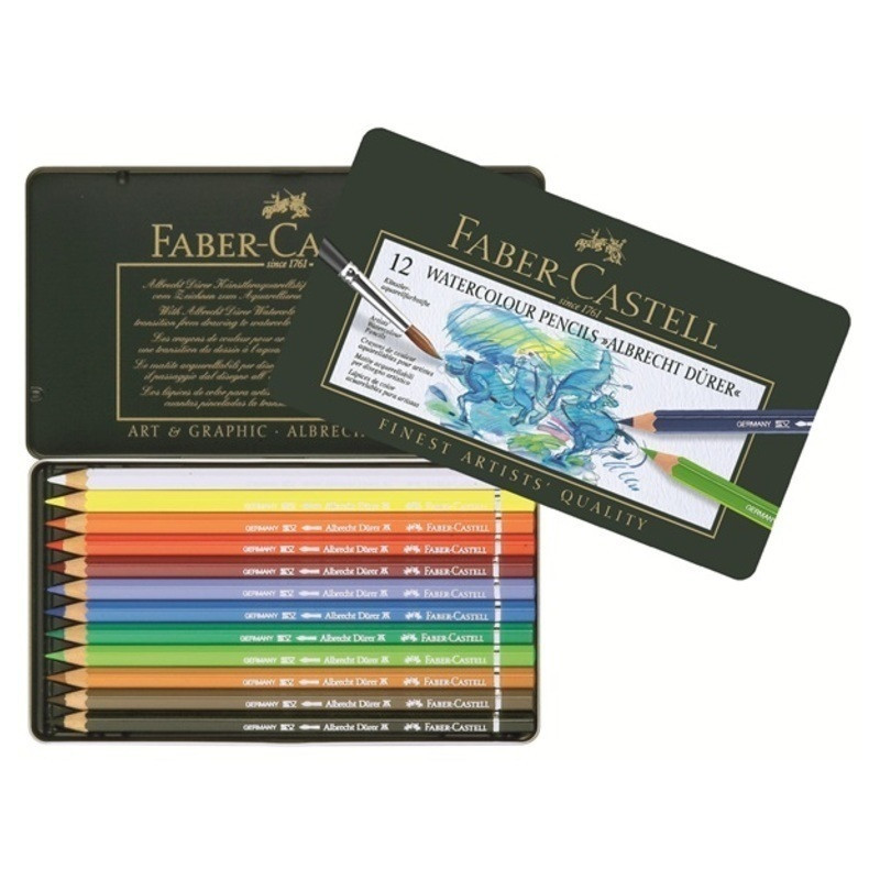 LAPIZ FABER-CASTELL ALBRECHT DURER ACUAREABLE METAL 12 COLORES 117512