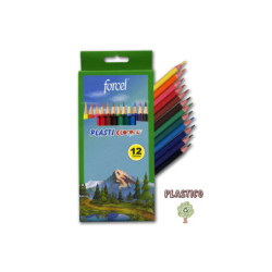 LAPIZ FORCEL 12 COLORES PLASTI ECOTREE RECICLADO 9910