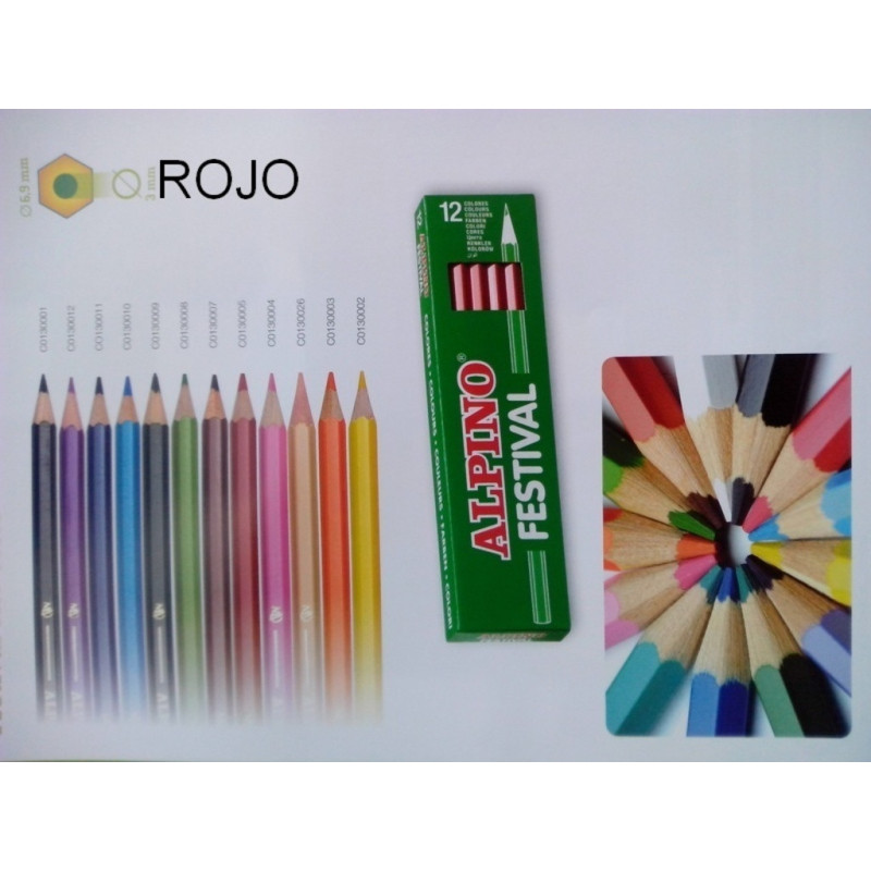 LAPIZ ALPINO FESTIVAL GRANEL ROJO C/12U C0131005