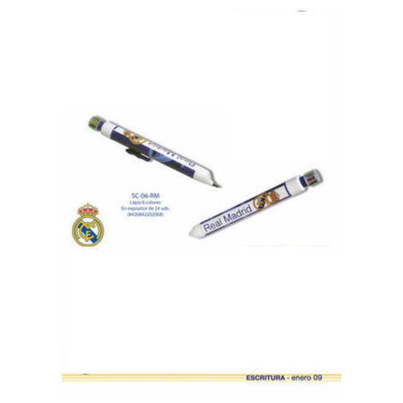 LAPIZ 6 COLORES CYP REAL MADRID SC-06-RM ^