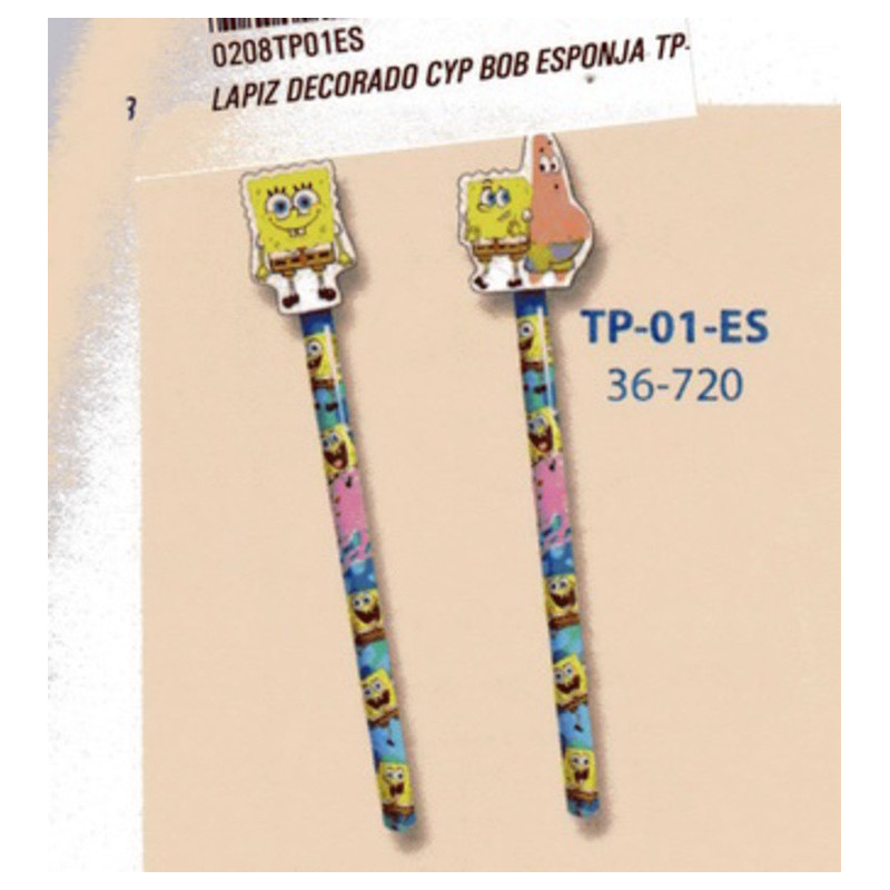 LAPIZ DECORADO CYP BOB ESPONJA TP-01-ES