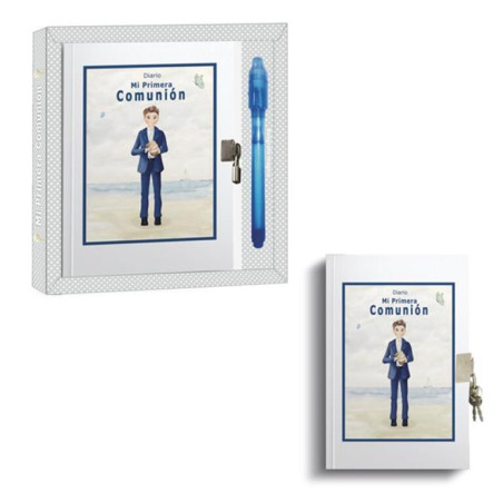 DIARIO COMUNION ARGU NIÑO PLAYA CON BOLIGRAFO 47621