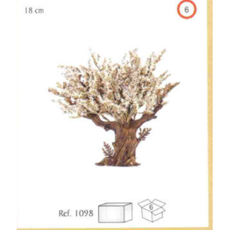 ARBOL 18CM FLOR BLANCA OLIVER 01098 ^