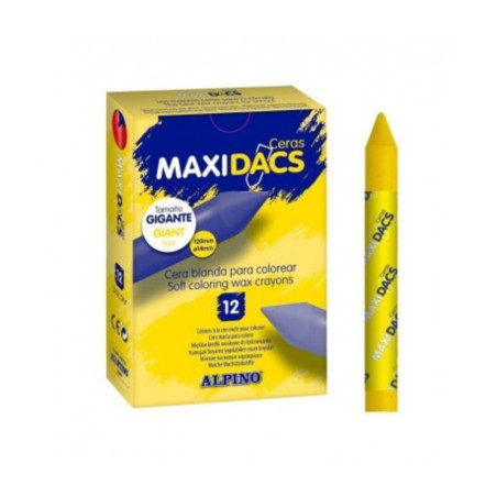 CERAS MAXI DACS ALPINO 12 UNIDADES GRANEL AMARILLO CLARO