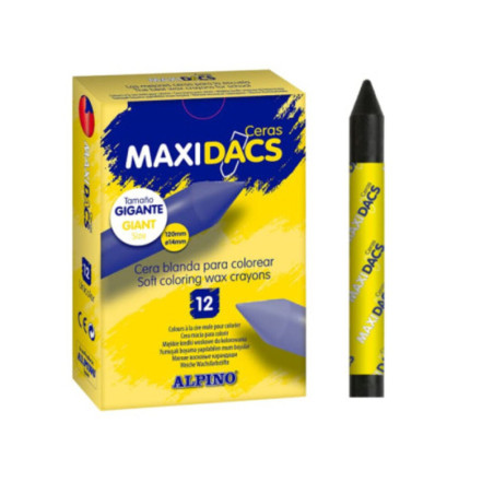 CERAS MAXI DACS ALPINO 12 UNIDADES GRANEL NEGRO