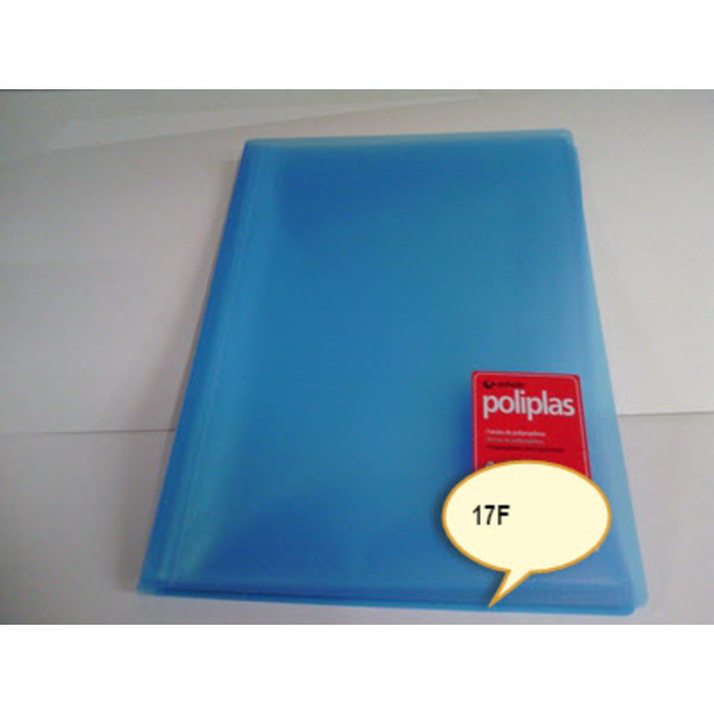 CARPETA ESCAPARATE FL POLIPLAS 10F TRANSPARENTE AZUL GRAFOPLAS 01431230