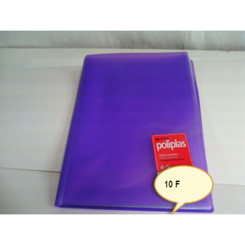 CARPETA ESCAPARATE FL POLIPLAS 10F TRANSPARENTE VIOLETA GRAFOPLAS 01431235