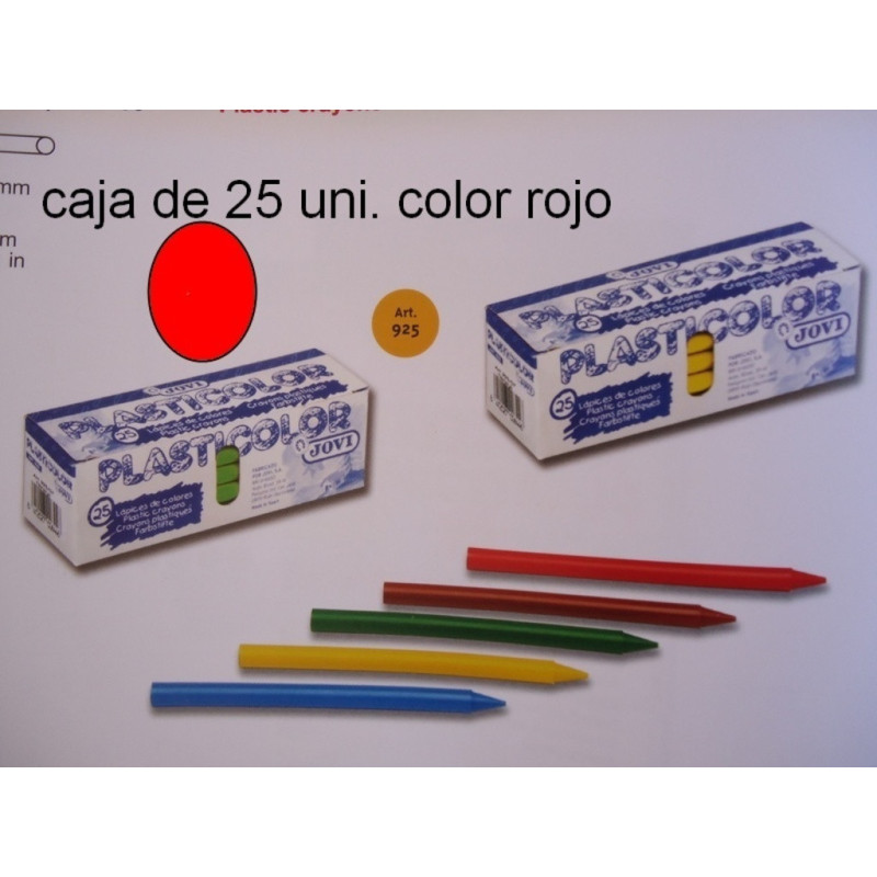 CERAS JOVI PLASTICOLOR GRANEL ROJO C/25