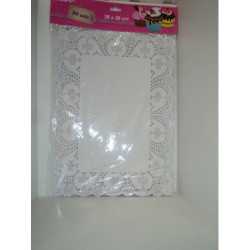 BLONDA REPOSTERIA RECTANGULAR 36*26CM BLANCA PTE 20U PAMPY POESSA 321598