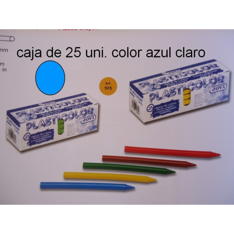 CERAS JOVI PLASTICOLOR GRANEL AZUL CLARO C/25