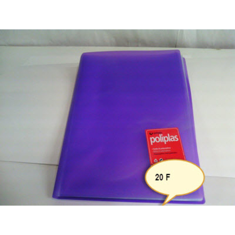 CARPETA ESCAPARATE FL POLIPLAS 20F TRANSPARENTE VIOLETA GRAFOPLAS 1451235