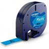 CINTA ROTULAR DYMO TAG 12MM*4M PLASTICO NE/AZ 91205