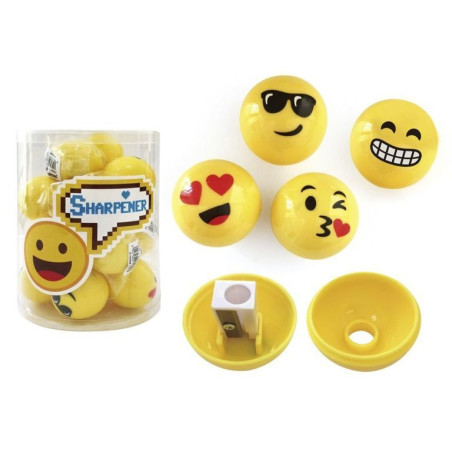 SACAPUNTAS C/DEPOSITO CARITAS SURTIDO UNIDAD 325089 POESSA (24)