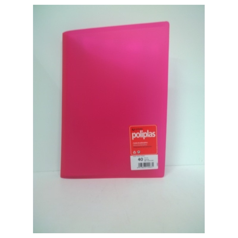 CARPETA ESCAPARATE FL POLIPLAS 40F TRANSP FUCSIA GRAFOPLAS 1441254