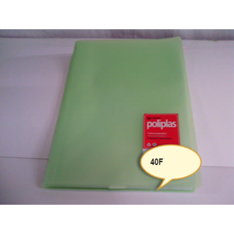 CARPETA ESCAPARATE FL POLIPLAS 40F TRANSP VERDE GRAFOPLAS 1441221