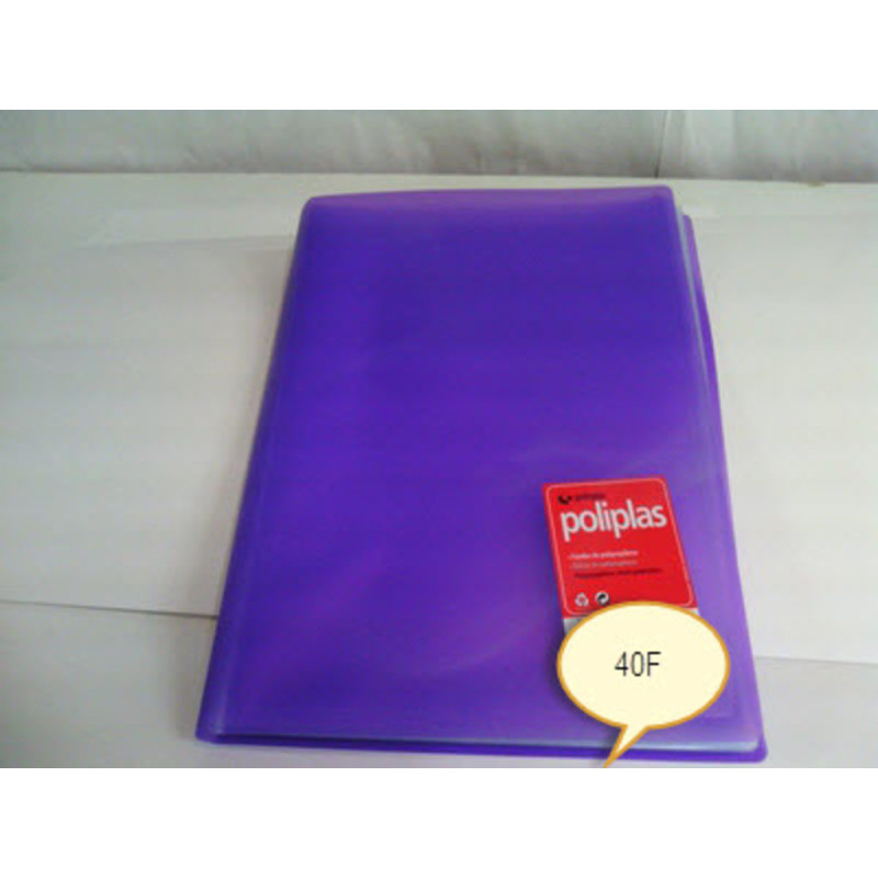 CARPETA ESCAPARATE FL POLIPLAS 40F TRANSP VIOLETA GRAFOPLAS 1441235