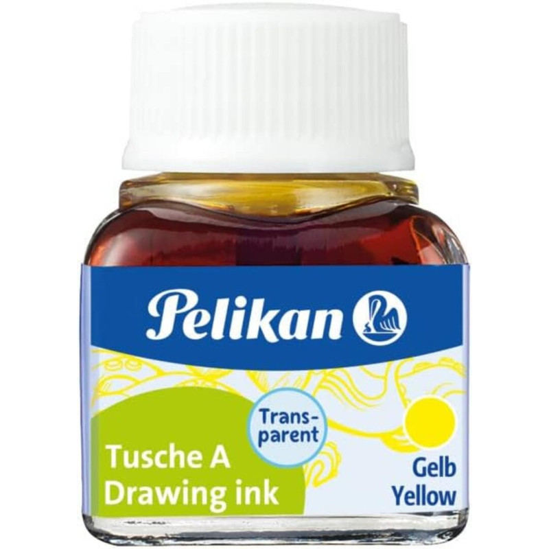 TINTA CHINA PELIKAN 523 FRASCO AMARILLO Nº5