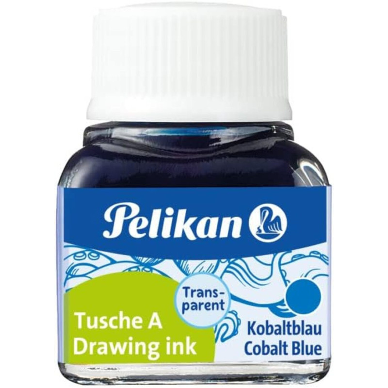 TINTA CHINA PELIKAN 523 FRASCO AZUL COBALTO Nº8