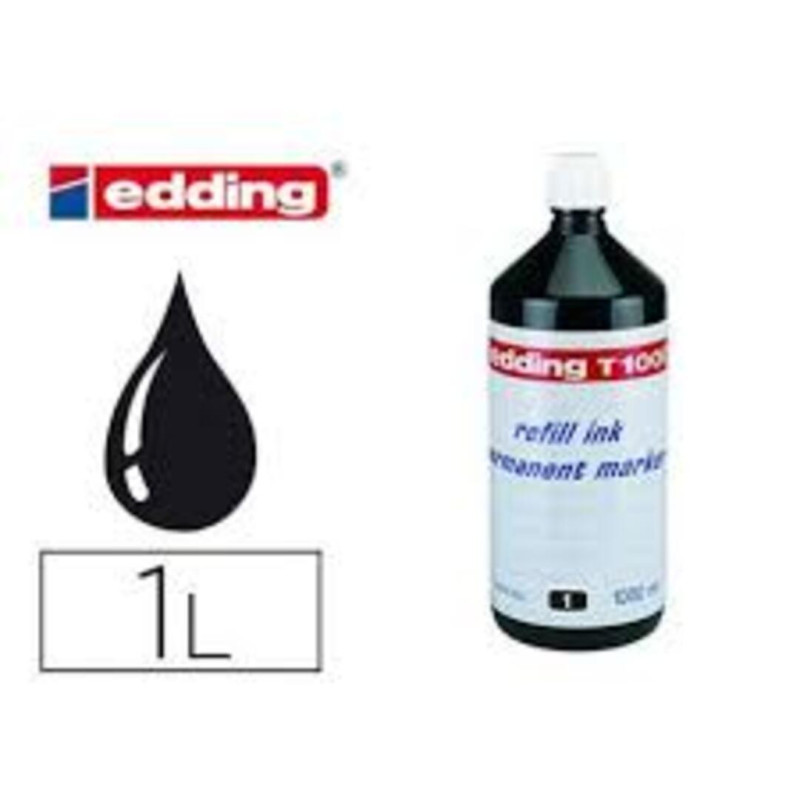 TINTA EDDING T-1000 BOTELLA 1 L NEGRA