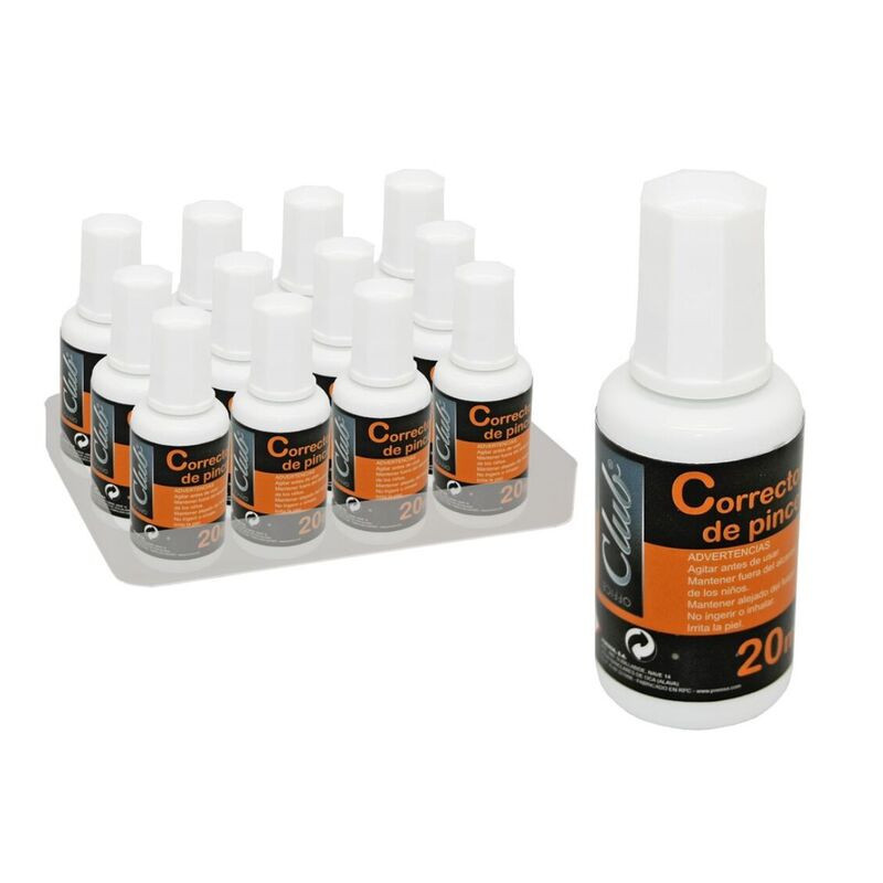CORRECTOR BOTELLA 20 ML OFFICE CLUB C/12U 320212 POESSA