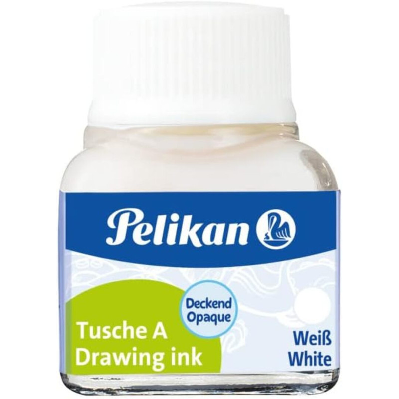 TINTA CHINA PELIKAN 523 FRASCO BLANCO Nº18