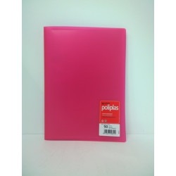 CARPETA ESCAPARATE FL POLIPLAS 50F TRANSPARENTE FUCSIA GRAFOPLAS