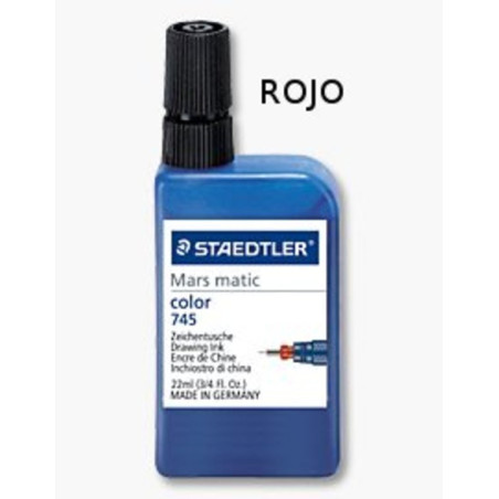 TINTA CHINA STAEDTLER FRASCO 23ML ROJO ^