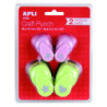 PERFORADORAS PAPEL 4 MOD.9,5 Y 16MM COR+FLOR+TREB+ESTREL APLI 13988