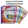 CARPETA ESCAPARATE A4 MAXIPLAS PERSONALIZABLE 20F TRANSPARENTE NARANJA 52 GRAFOPLAS 39842052 (6)