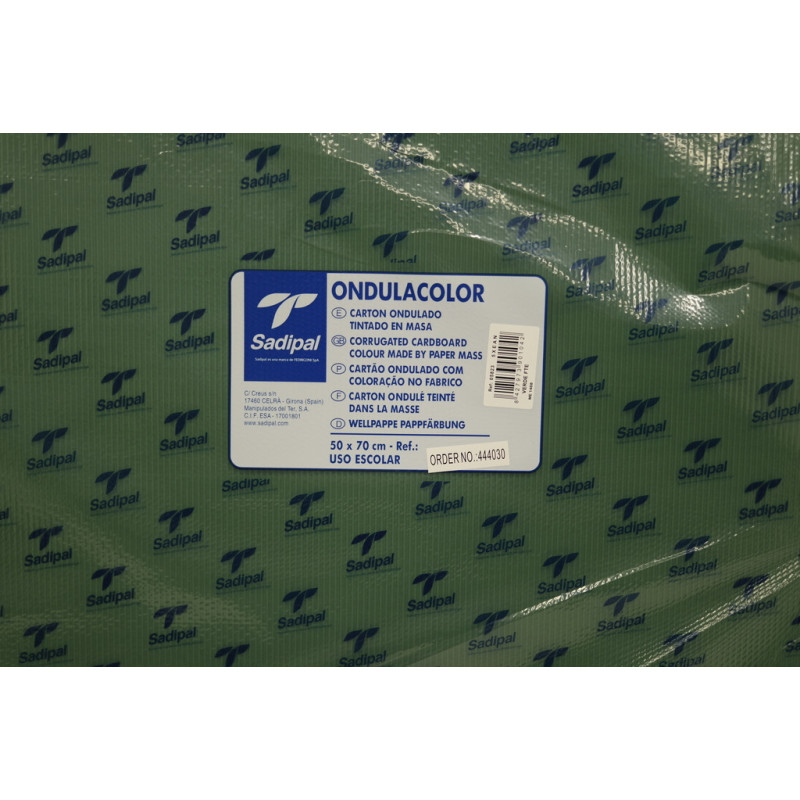 CARTON ONDULADO VERDE FTE 50*65 PTE 5H 05823 SADIPAL