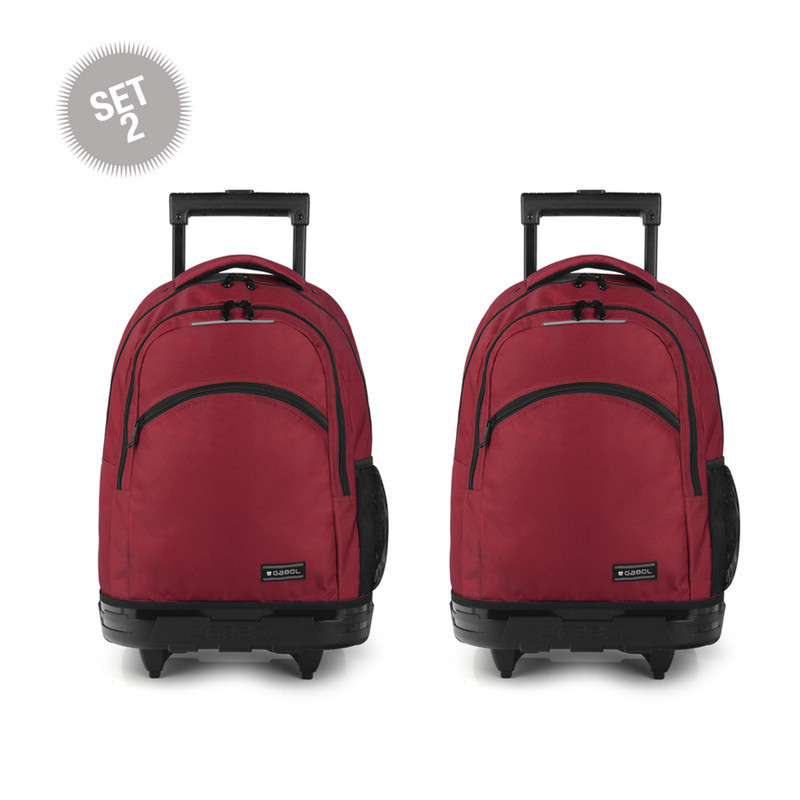 SET 2 MOCHILA CON RUEDAS ROJO GABOL22 SOUND 230604 008