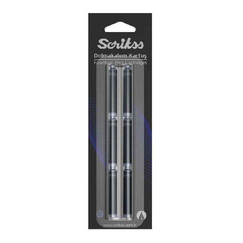 TINTA CARTUCHO PLUMA SCRIKSS NEGRO BLISTER 6U CAJA 12 BLISTER 76597