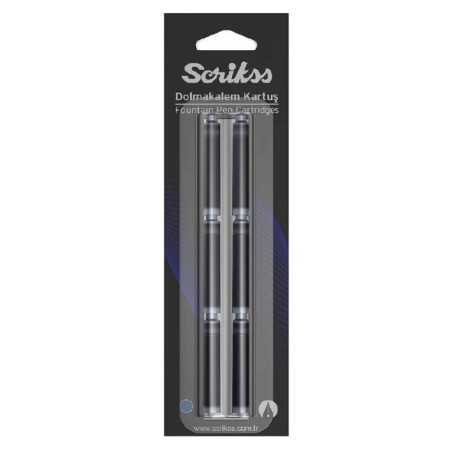 TINTA CARTUCHO PLUMA SCRIKSS AZUL BLISTER 6U CAJA 12 BLISTER 76580