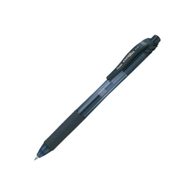 ROTULADOR PENTEL ENERGELX 0,7MM RETRACTIL AZUL MARINO C/12U BL107-CA
