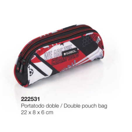 PORTATODO GABOL18 SCHOOL GAME OVAL DOBLE 22CM 222531