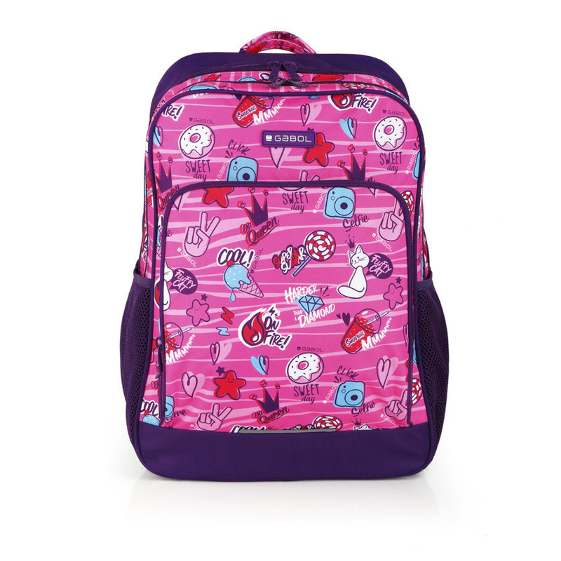 MOCHILA ADAPTABLE A CARRO GABOL STICKER GABOL24 SCHOOL 234100021