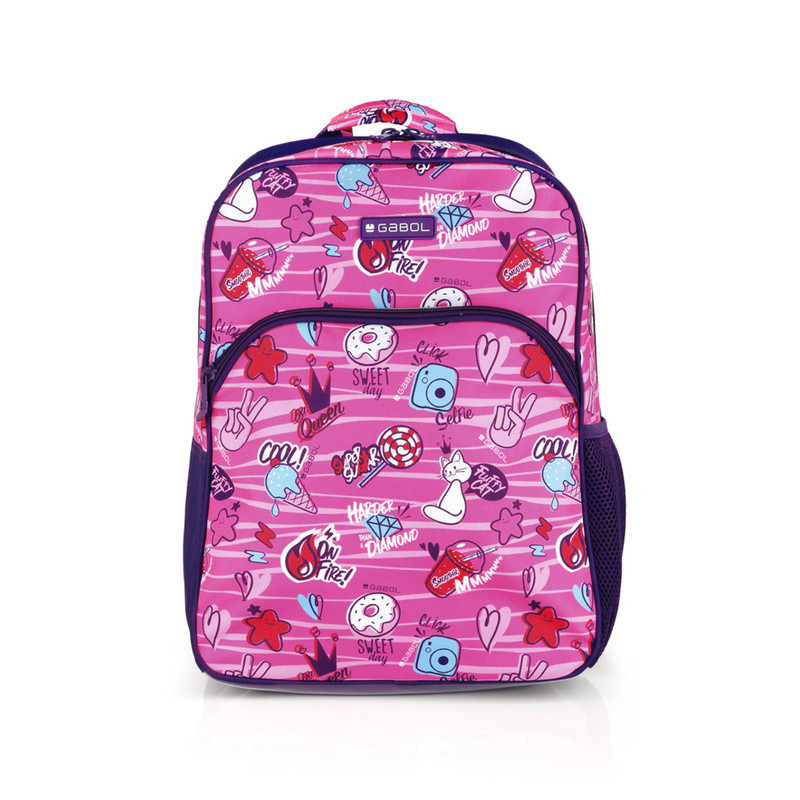 MOCHILA ADAPTABLE A CARRO GABOL STICKER GABOL24 SCHOOL 234102021