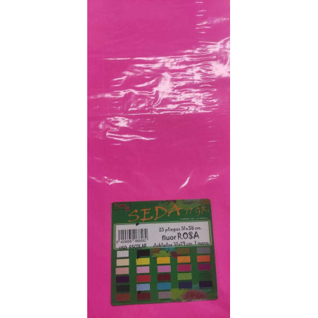 PAPEL SEDA FLUOR ROSA 51*38 BOLSA 25H CNSL 6858